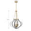 Mercer 4-Light Hubbs in Matte Black and Warm Brass-976778816