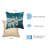 Marina Lake Life Indoor/Outdoor Blue/Green/Ivory Square Throw Cushion Cover