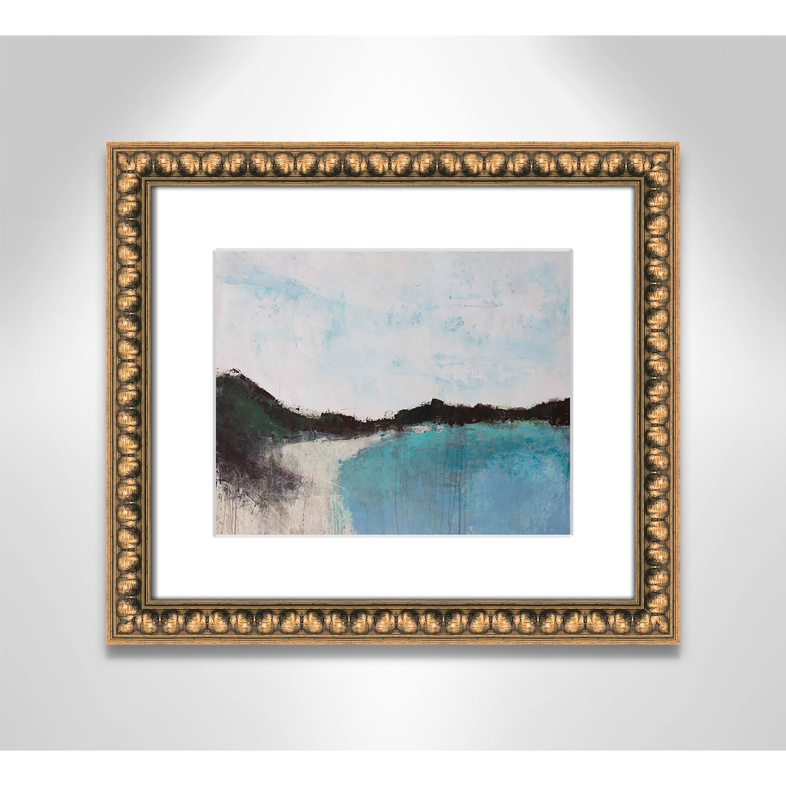 Mountainside Lakeview III Print, 14" H x 16" W x 0.75" D, Gold Framed