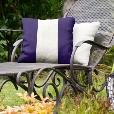 Striped Outdoor Reversible Throw Pillow