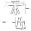 Combinaison de chaise ronde Mid Mid-124363244-124363250