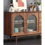 Vitrine de porte en verre simple et moderne-121900304