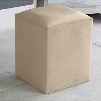 Henton 40 cm W Velvet Square Ottoman