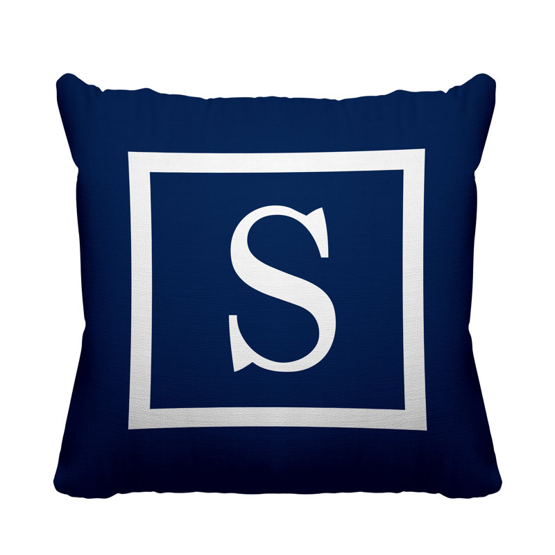 Coussin Colter, L 17 po x H 17 po, Bleu marine, 19 po x l 19 po