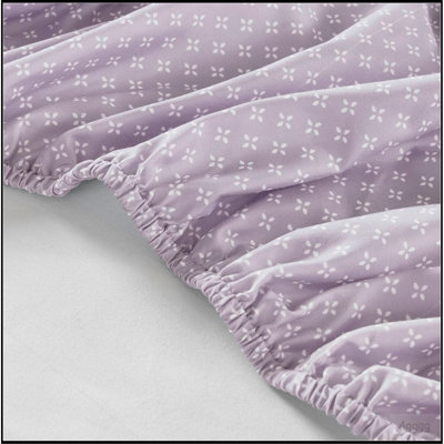 Ensemble d'édredon floral avec draps Taupe