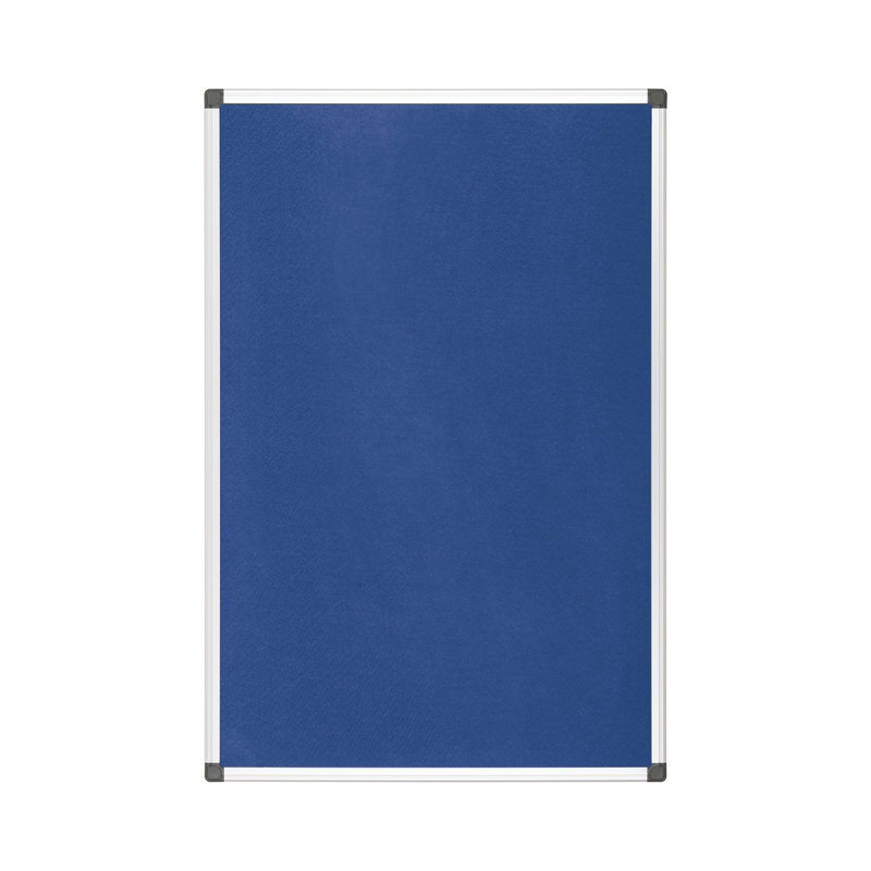 Maya Felt Wall Mounted Bulletin Board, Blue, 60cm H x 90cm L x 1.5cm D