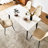 Rectangular White Porcelain Dining Table With Metal Legs, Contemporary Ceramic Tile Top 56.06