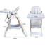 Siège multifonctionnel pour nourrissons pendant 6 mois à des années, plateau amovible, chaise haute de salle à manger à 5 niveaux de réglage avec surface assortie, profondeur favorisant l'autonomie, blanc, grandit-1061027273