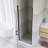 28 "X 72" Aluminum Frame Pivot Shower Door In Matte Black Finish
