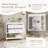 36" Bathroom Vanity With Mirror Cabinet, Adjustable Shelf, Bathroom Storage Cabinet With 4 Drawers, Solid Wood Frame Bathroom Storage Cabinet - White-1011244377