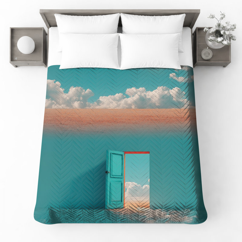 Open Door Desert Clouds Quilted Bedspread, Queen