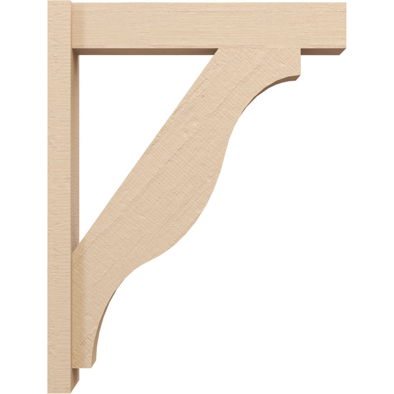Funston Block Rough Cedar Woodgrain TimberThane Outlooker, Primed Tan, 34" H x 6" W x 26" D
