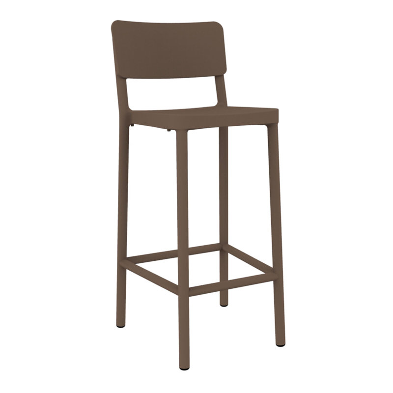 Lisboa Outdoor Bar Stool, 30.31", Chocolate