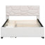 Élégant lit tapissier avec tête de lit en brique beige, lit gigogne simple et 2 tiroirs, structure robuste et en panneau de particules, tête de lit à plateforme en brique sans plateforme-1057712312