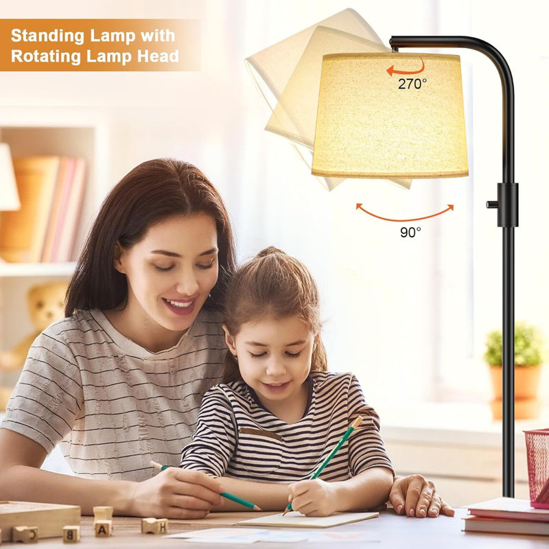Lampe sur pied avec ampoules incluses, Beige
