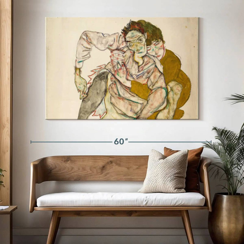 Couple de Hardie assis, H 34 po x l 51 po