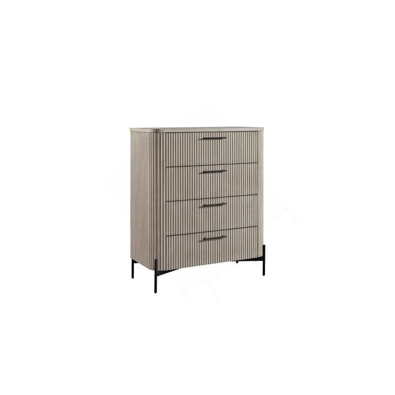Commode 4 tiroirs - Taupe, Taupe