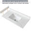 Meuble-lavabo de salle de bain 31 po blanc fritté avec lavabo central rectangulaire et dosseret de 31 po de hauteur