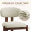 Chaise rembourrée en bois massif avec dossier ergonomique rembourré-810489820