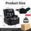 Repose-pieds double inclinable à double moteur avec porte-gobelet chauffant et port USB-124580136