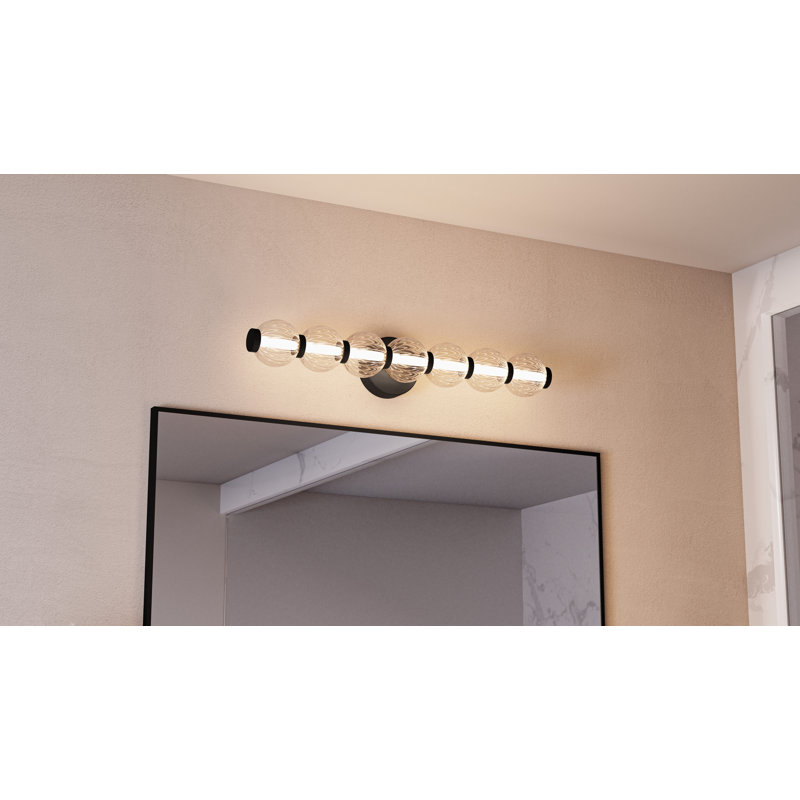 Jahin Integrated LED Matte Black Bath Light