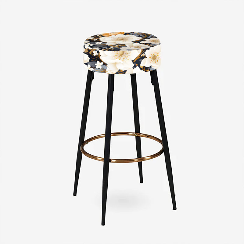 Elodea - Ensemble de 2 tabourets de bar à imprimé, Delicate Magnolia Dreams - Floral