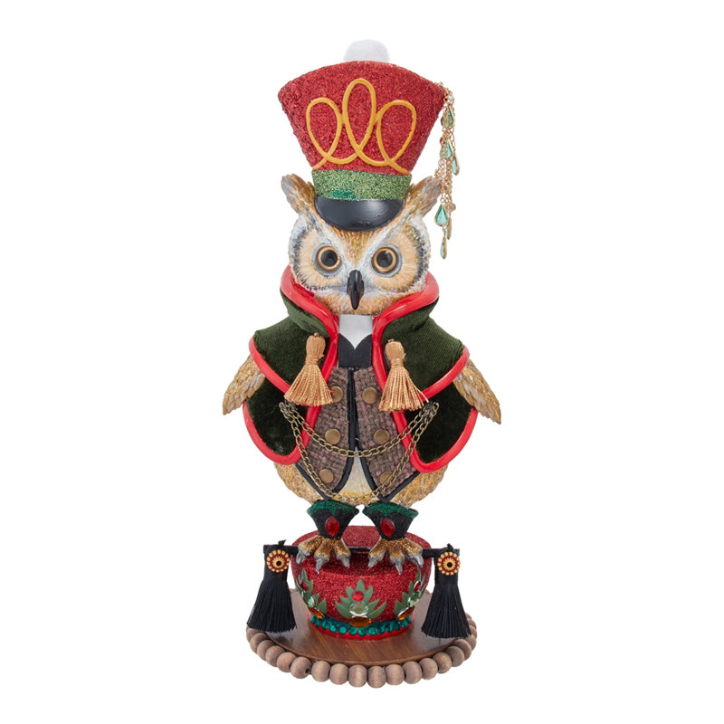 Kurt Adler Hollywood Nutcracker Collection, Owl Soldier, 12in