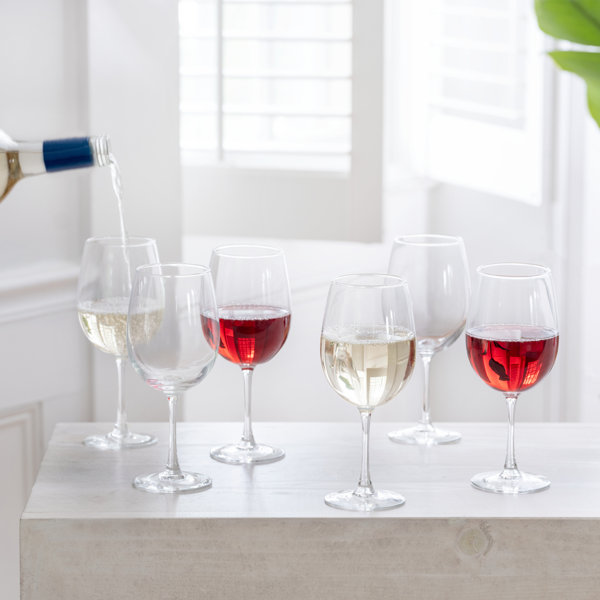 Stemmed Red Wine Glasses Set of 4, All Purpose 12 ¼