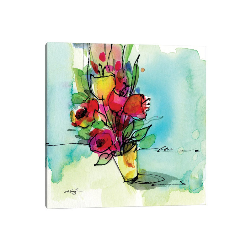 Flowers by Kathy Morton Stanion - Wrapped Canvas Print, 30.48 cm H x 30.48 cm W
