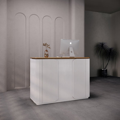 Contemporary Rectangular Manufactured Wood Reception Desk