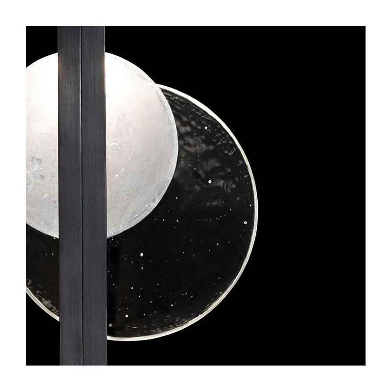 Selene 2 - Light LED Flush Mounted Sconce, Black, 26" H x 11.5" W x 3.5" D