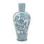 Vase en porcelaine - 8 po de diamètre x 17 po - bleu / blanc
