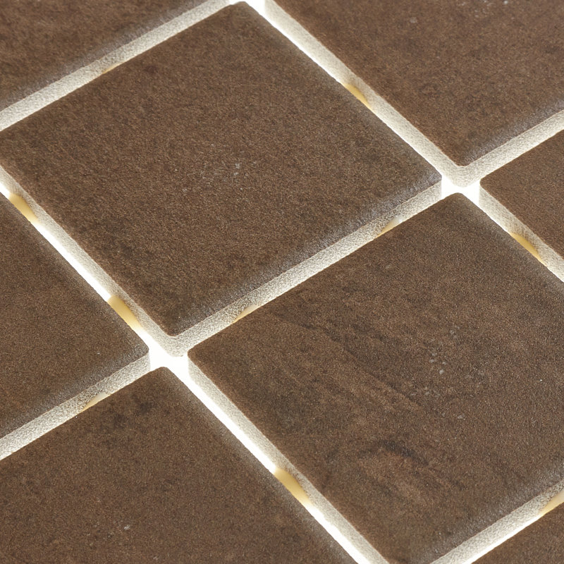 Tuile de mosaïque en céramique 2" x 2" Fairfield, Chocolat