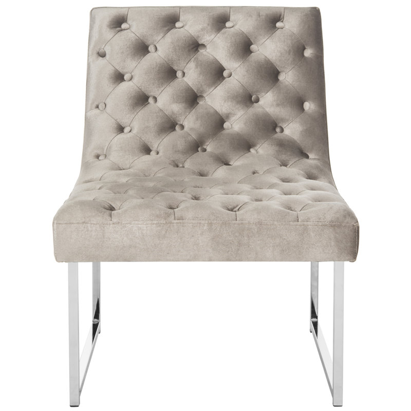 Dark Velvet Tufted Accent Chair, Hazelwood