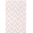 Bogner Hand Woven Flat Weave Wool/Cotton Chevron Rug in Ivory/Pink-352558478