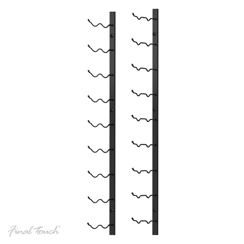 Wall Mounted Wine Bottle Rack in Black