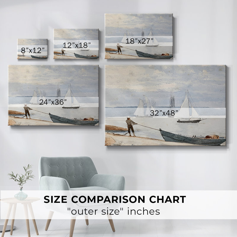 «Vintage Nautical Print-LXV III» sur, Toile tendue, H 13 po x l 19 po