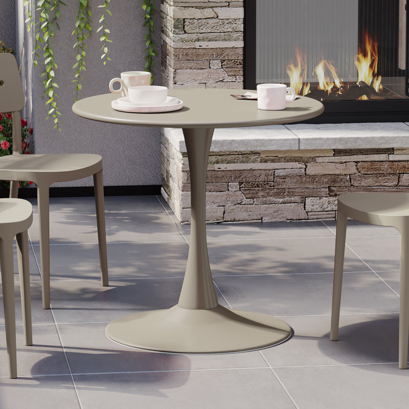 Table de salle à manger d'extérieur en acier, Sand