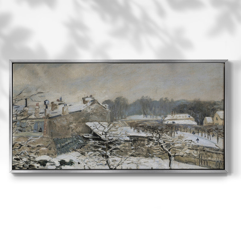Paysage, série CDV III, toile tendue avec châssis, prête à être accrochée, H 25 po x l 49 po, Argent argent