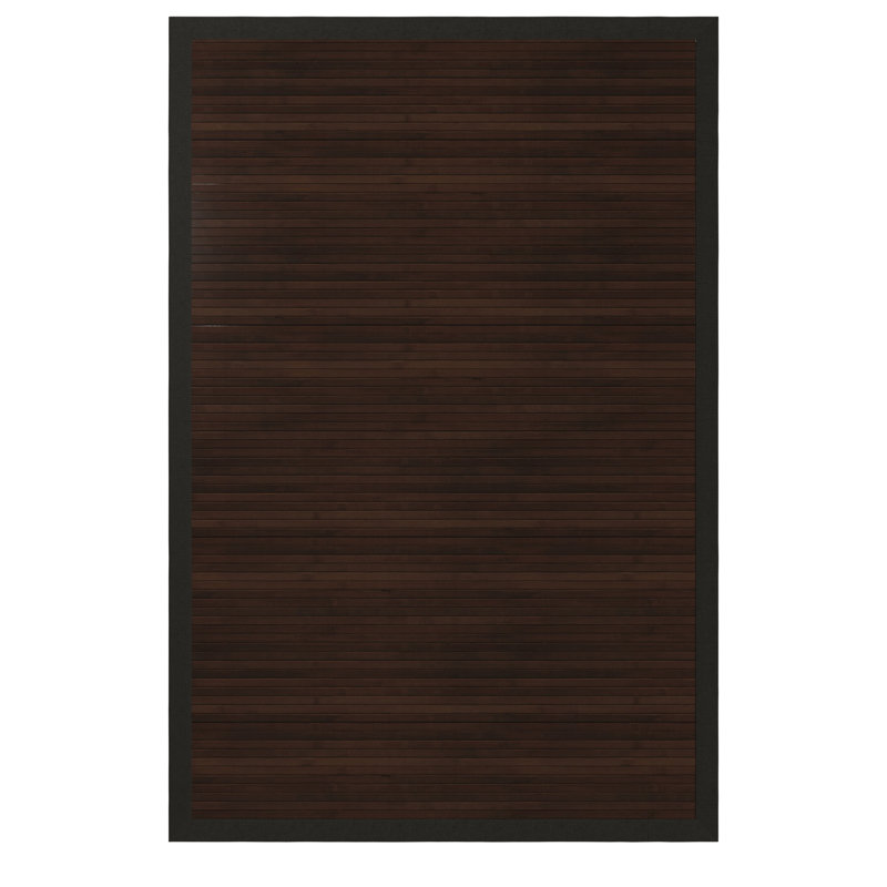 Tapis en bambou brûlé Locher, Mocha, Rectangle 4 pi x 6 pi