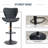 Swivel Upholstered Adjustable Height Counter Stool with Metal Frame-538647824