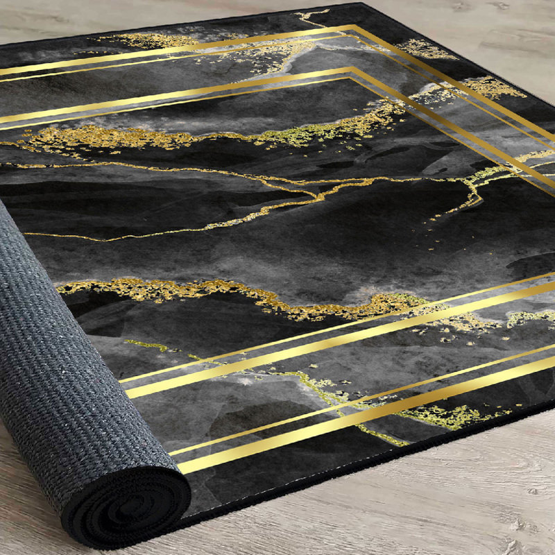 Luxurious Hall Carpet, 100% Velvet Fabric, 31.5 x 59.1 Inches | Non-Slip Cotton Sole, Pile Height: 0.4 Inches | Antibacterial & Machine Washable, 3D Digital Printing | Elegant Design for Living Room & Entryway