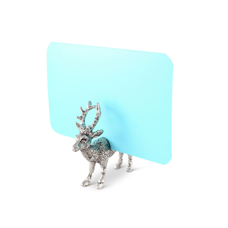 Lodge Pewter Deer Place Card Holder