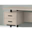 Bureau en plastique synthétique avec rangement réversible, bureau d'ordinateur 60 pouces pour bureau à domicile