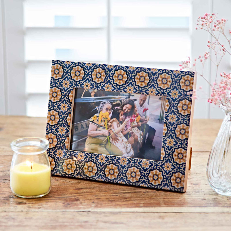 Gold/Blue Picture Frame