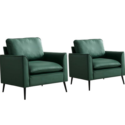 2 pièces pour balcon, bureau - Chaise simple élégante et mignonne avec assise confortable, siège en similicuir respirant pour chambre à coucher, salon, doux et partiellement assemblé