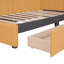 Lit de jour rembourré avec 2 tiroirs de rangement, structure de canapé-lit simple, aucun sommier nécessaire, tissu en lin-2146493882