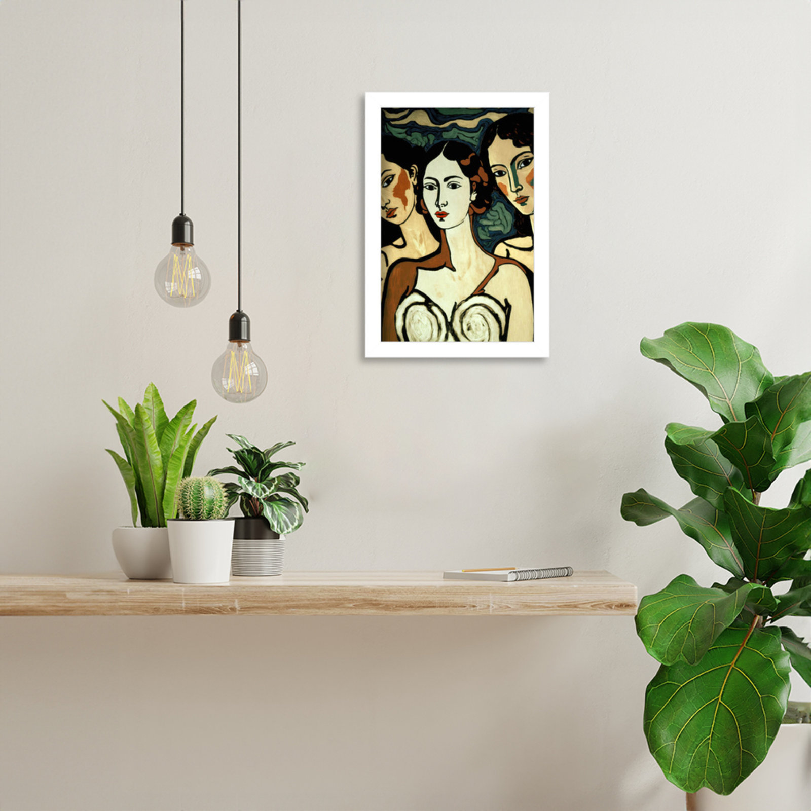 Galya "The Soul Sisters" Print, White, 13" H x 9" W