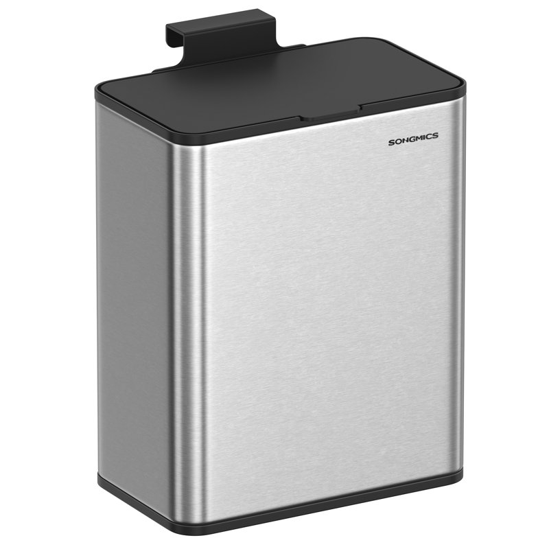 Taeshon Steel Kitchen Trash Can, Grey