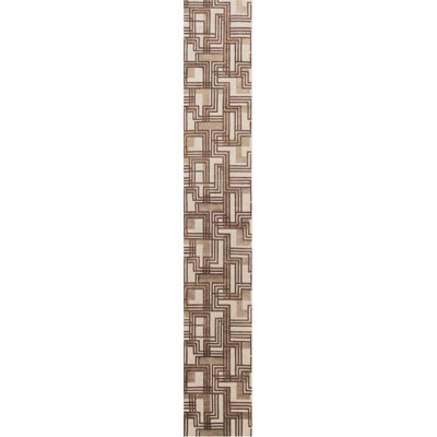 Modern One-of-a-Kind Runner 2'7" x 15'8" Hand Knotted Area Rug